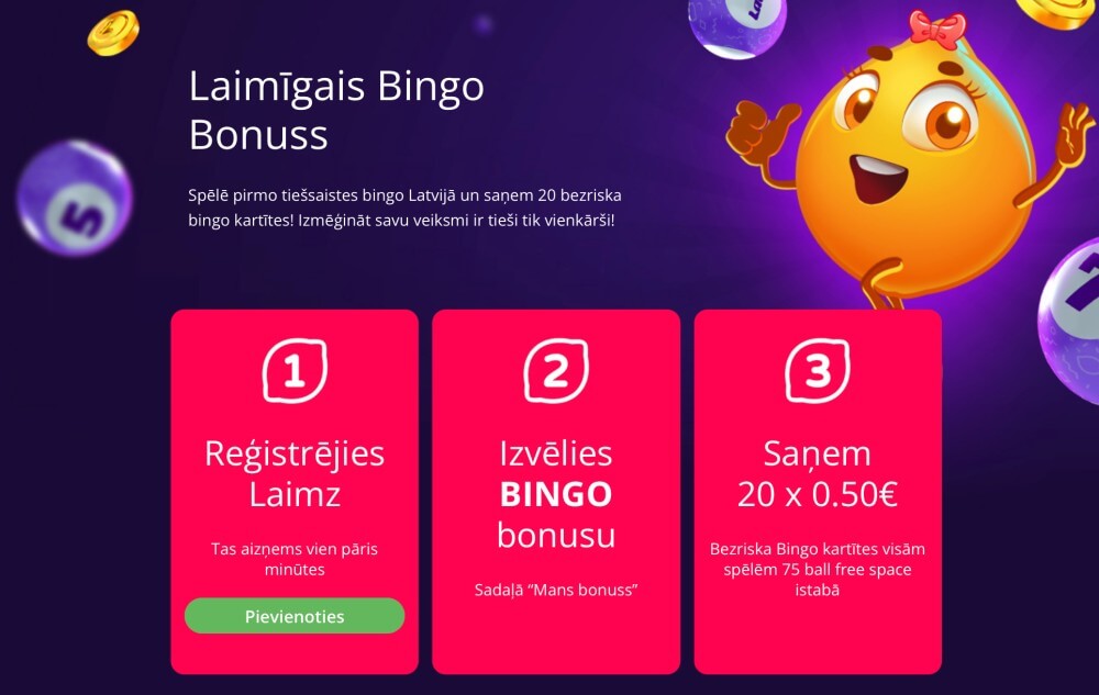 laimz bingo bonuss