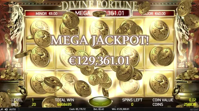 Divine Fortune NetEnt Progresīvais Jackpot