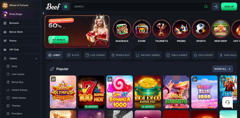 beef kazino Latvija apskats