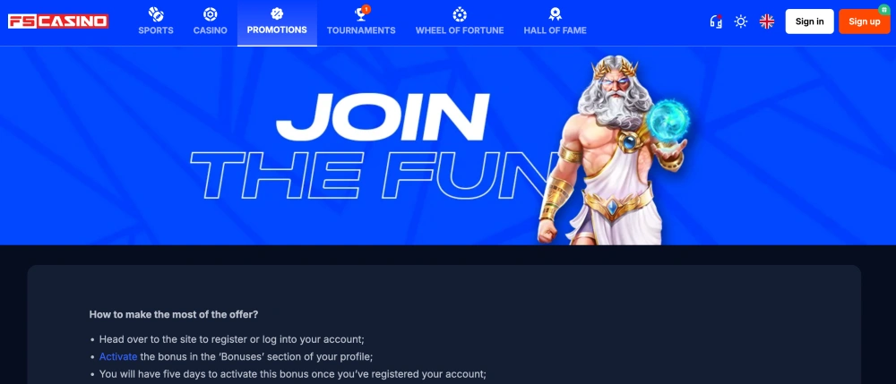 fs casino bonus