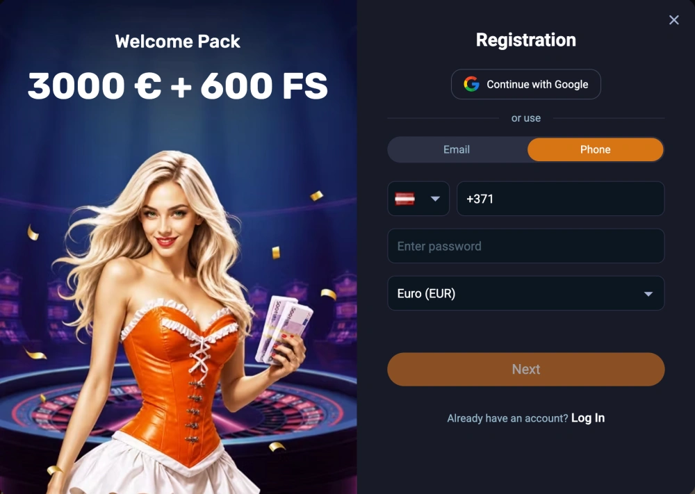 reģistrācija vox casino