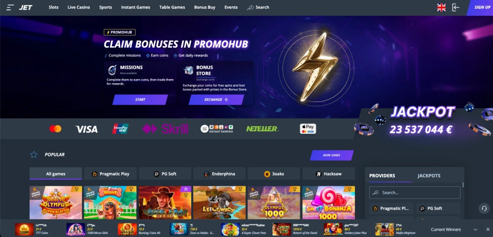 jet kazino latvija